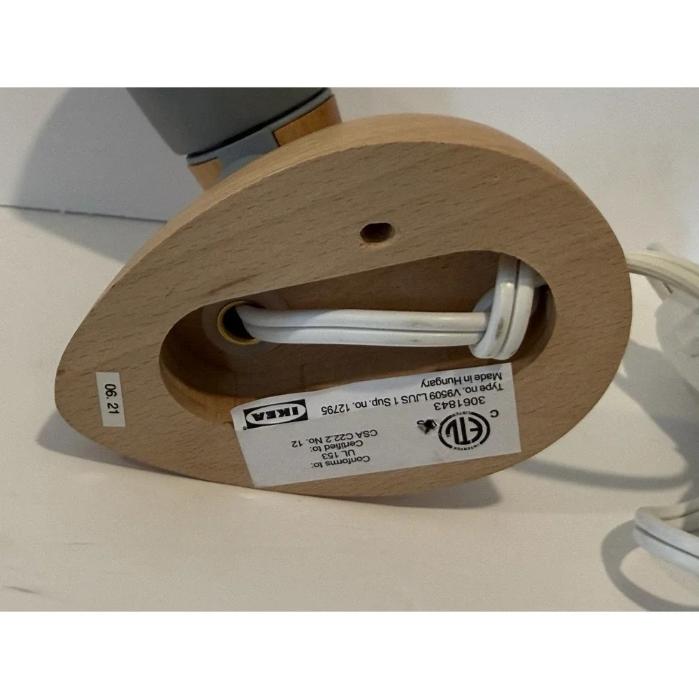 Vintage IKEA LJUS Wall Sconce Spotlight Lamp Type V9509 Beech Wood Grey Hungary
